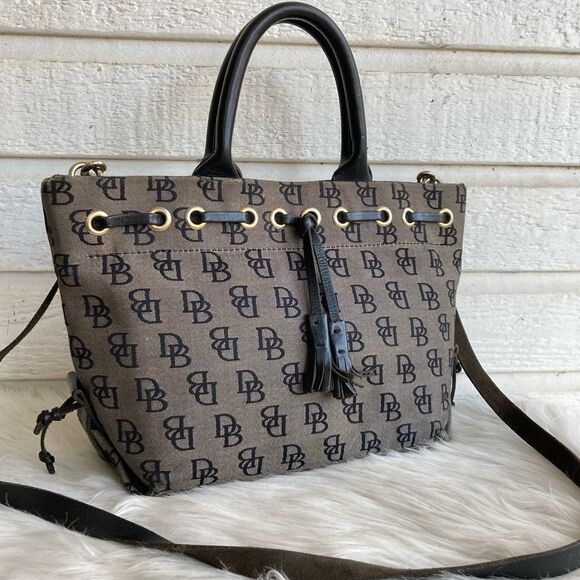 DOONEY & BOURKE Signature Y2K Monogram tote Satchel Black Grey